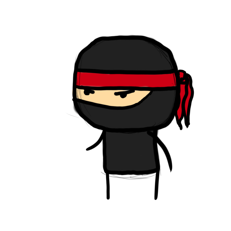Animated hacker ninja